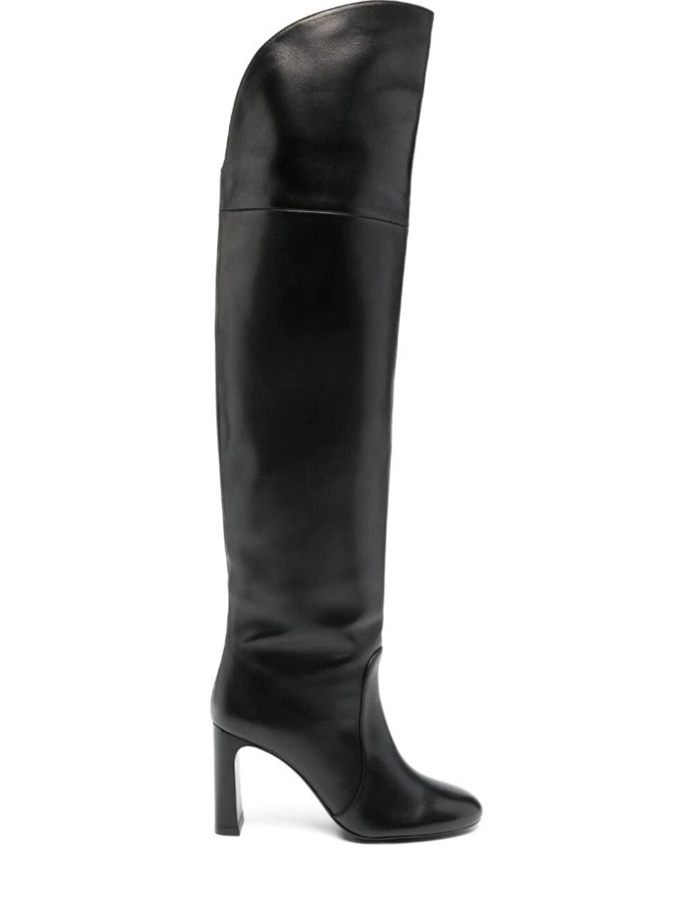 $1300 STUART WEITZMAN Babette Over The Knee Tubo BOOT BLACK LEATHER 9.5 (PD21)